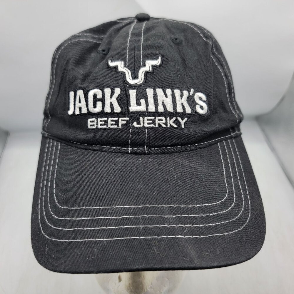 Jack Links Beef Jerky Baseball Hat Cap Feed Your Wild Side Black Adjustable
